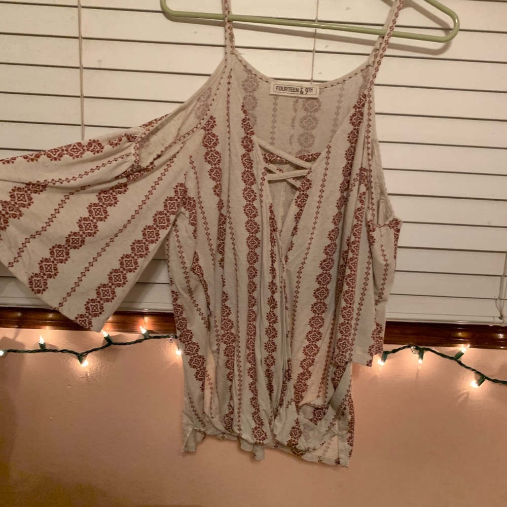 off the shoulder blouse!!